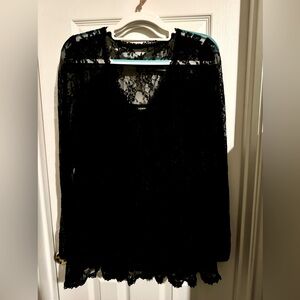 Torrid long sleeve lace baby doll blouse